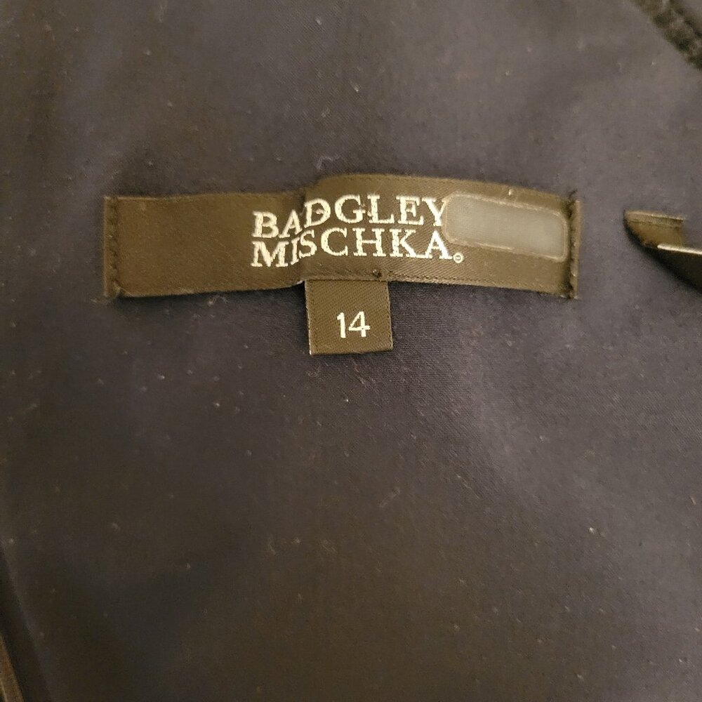 Badgley Mischka Formal Navy Blue Dress Size 14 - Picture 6 of 6